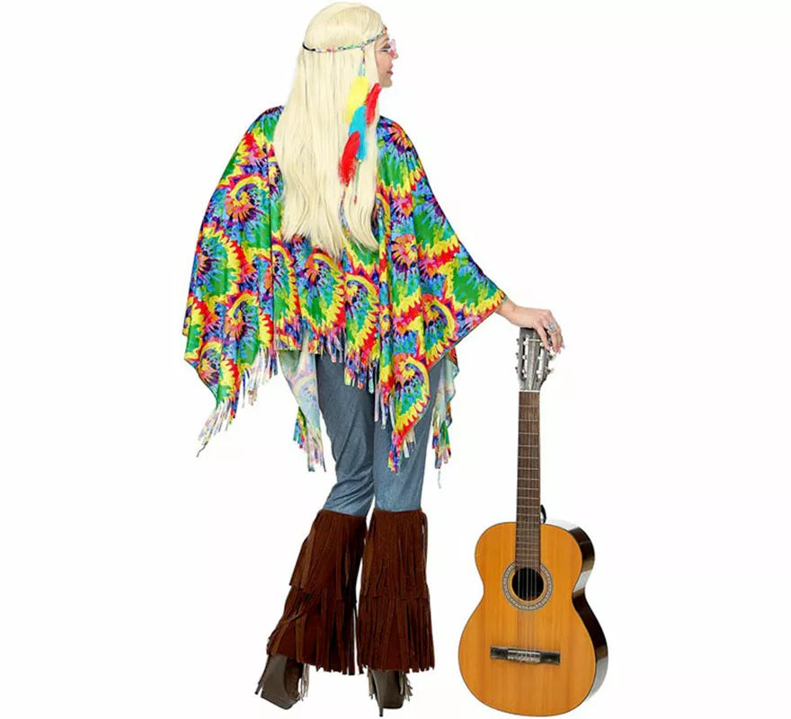 Translation missing: es.Kit o Disfraz de Hippie Psicodélico: Poncho y Diadema