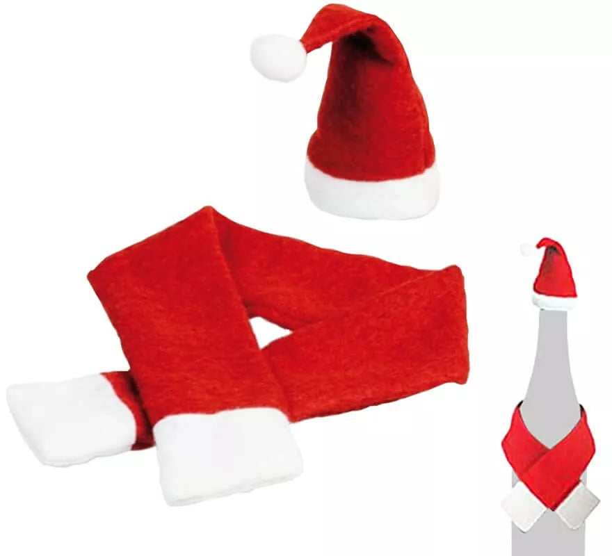 Translation missing: es.Kit para Botella de Papá Noel: Gorro y Bufanda