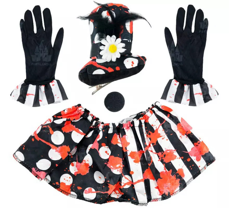 Translation missing: es.Kit Payasa Asesina Mujer: Tutú, Guantes, Minisombrero y Nariz