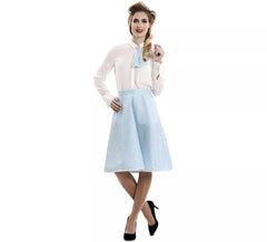 Kit Pin-up azzurro per donna: gonna e cravatta