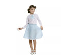 Kit Pin-Up Azul para niña: Falda y Corbata