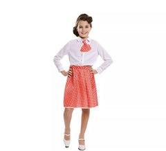 Red Pin-Up Kit per bambine: gonna e cravatta