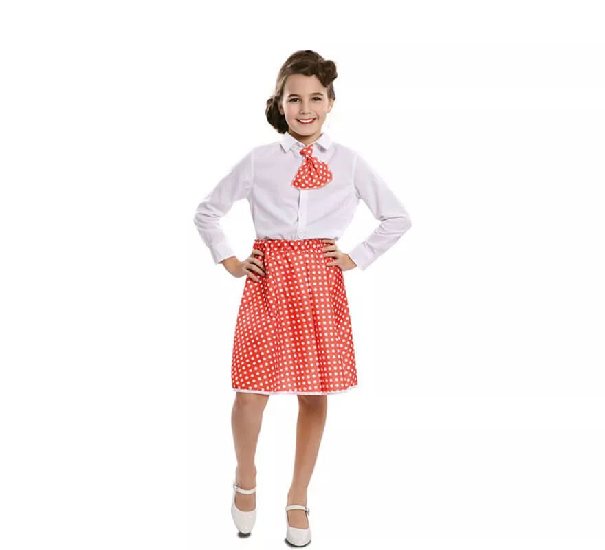 Translation missing: it.Kit Pin-Up Rojo para niña: Falda y Corbata