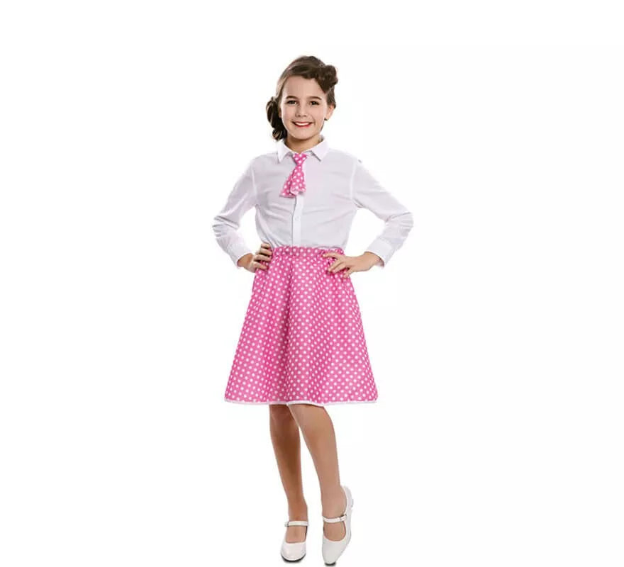 Translation missing: it.Kit Pin-Up Rosa para niña: Falda y Corbata