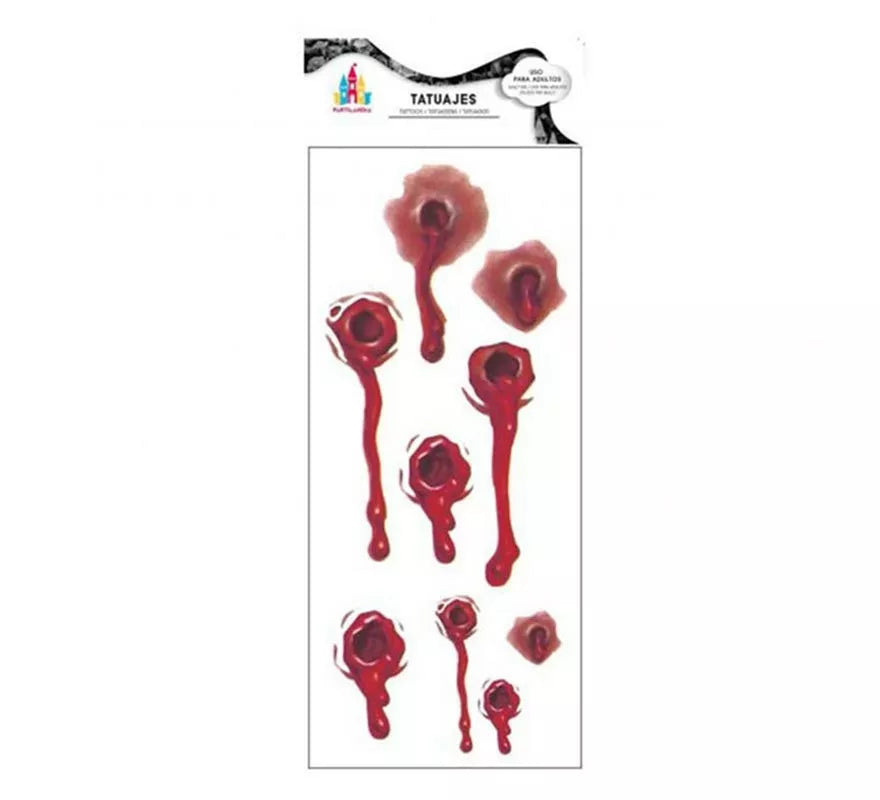 Translation missing: it.Kit Tatuajes Disparos de Balas con sangre