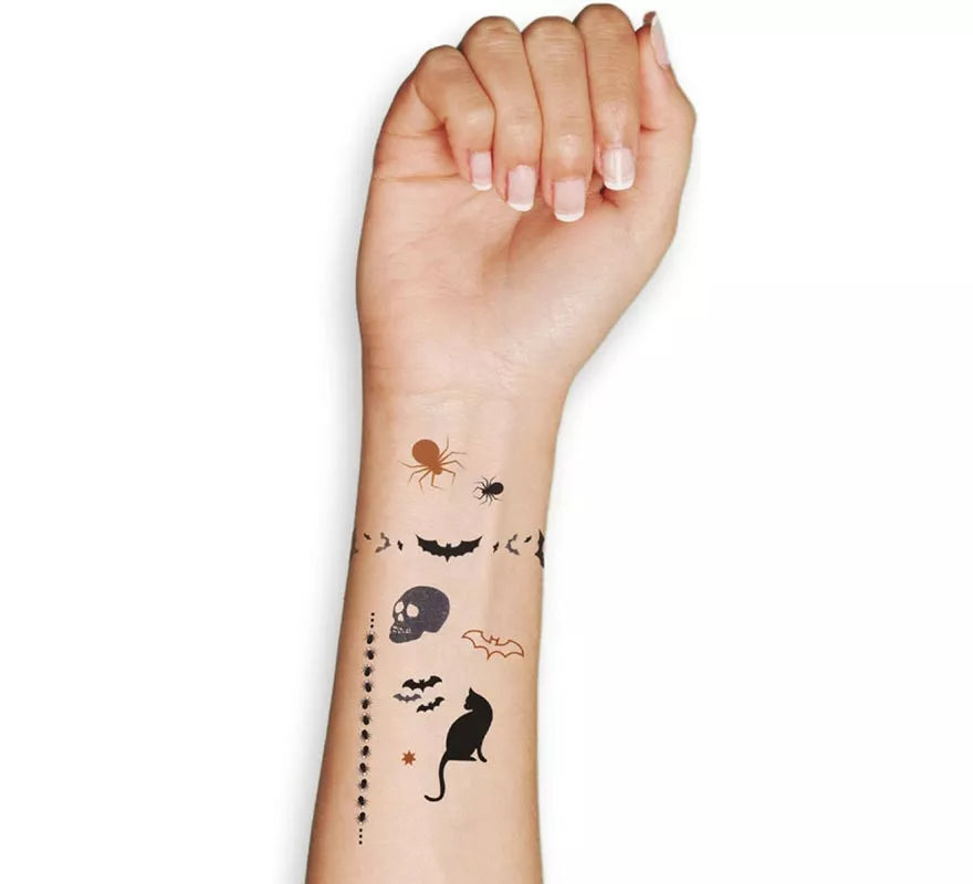 Translation missing: it.Lámina de Tatuajes Temporales de Halloween en diseños surtidos