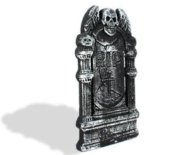 Lapide RIP in schiuma teschio angelo 20x40 cm