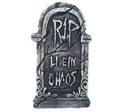 """Lapide del cimitero ""Live in Chaos2 43x22 cm"""