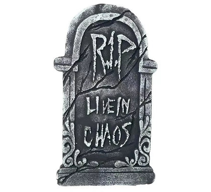 "Lápida Cementerio ""Live in Chaos2 de 43x22 cm"