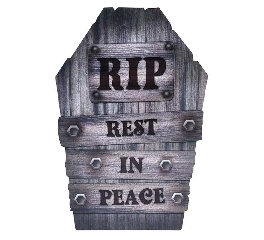 Translation missing: it."Lápida Cementerio plástico 'Rest in Peace"" de 56 cm"