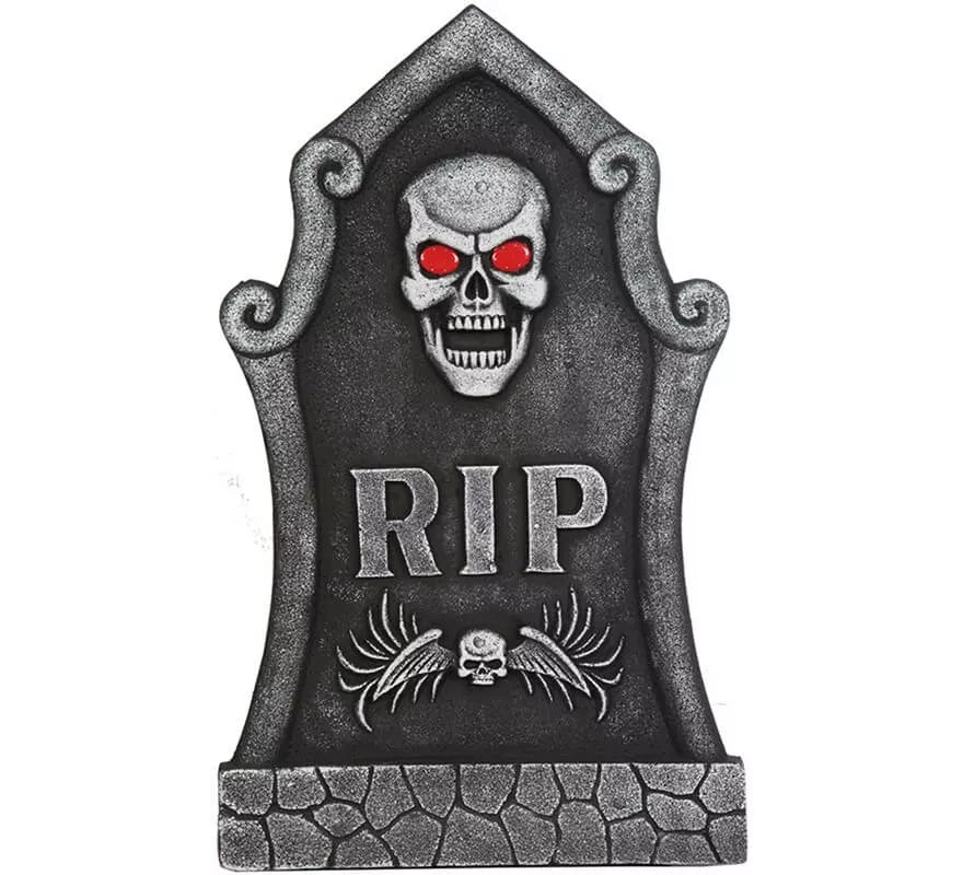 Translation missing: it.Lápida con calavera y luz 66 cm