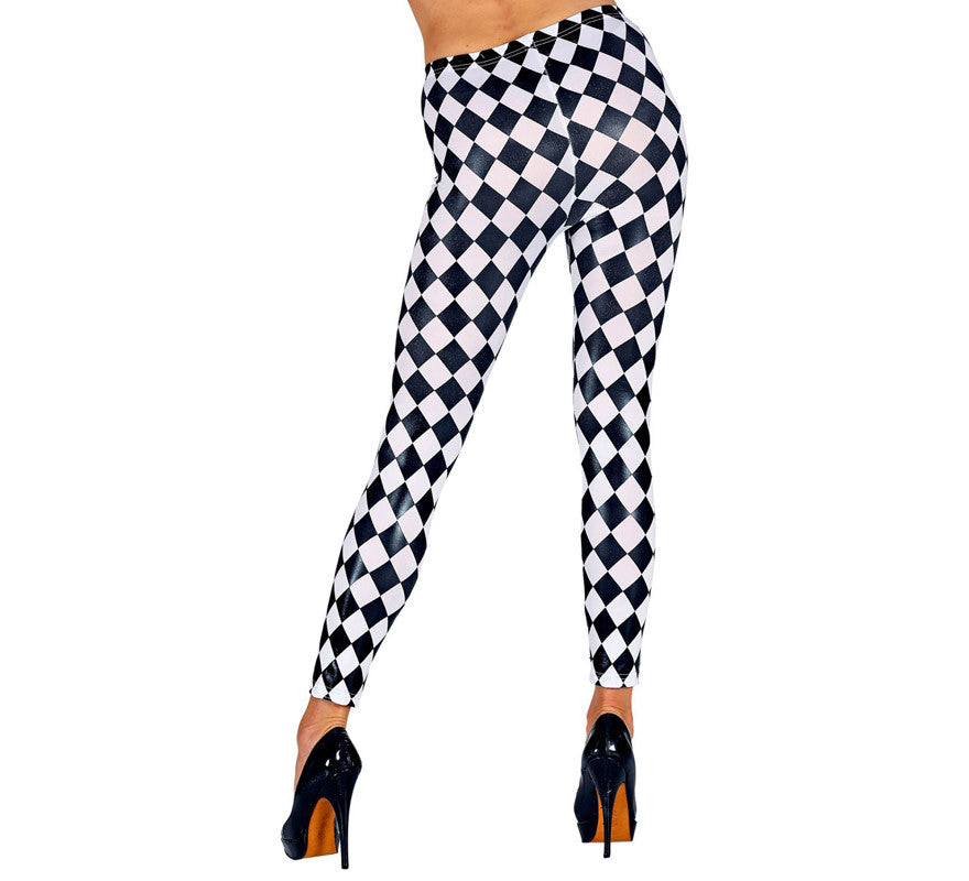 Translation missing: it.Leggings a Rombos Blancos y Negros para mujer