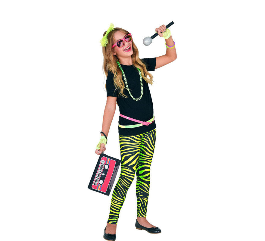 Translation missing: it.Leggings Neón Verde Animal Print Años 80 Infantiles
