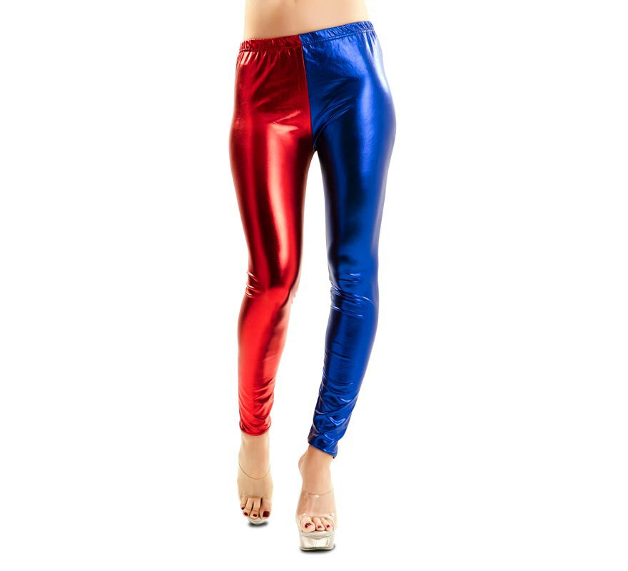 Translation missing: es.Leggings Rojo y Azul Metalizado para mujer
