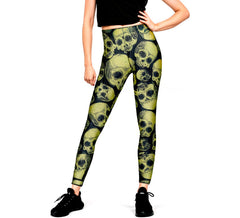 Leggings con teschio per donna