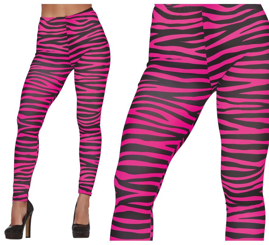 Translation missing: it.Leggins estampado de Cebra fucsia para mujer