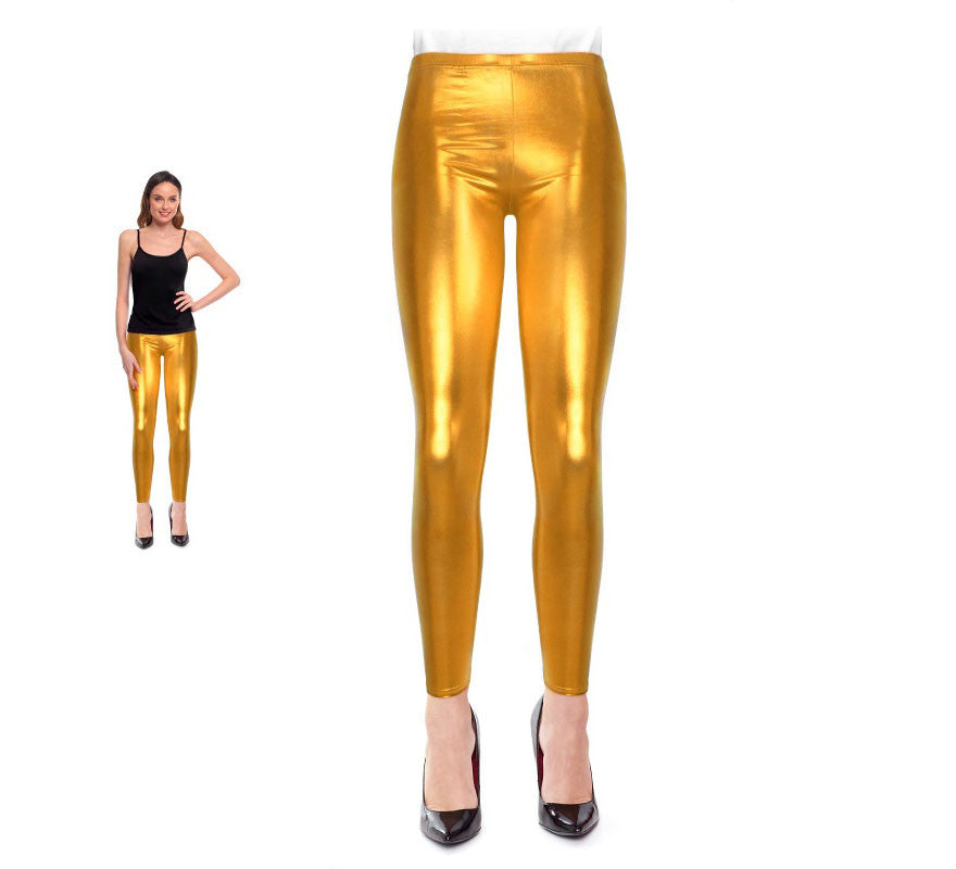 Translation missing: es.Leggins Metalizado dorado para mujer
