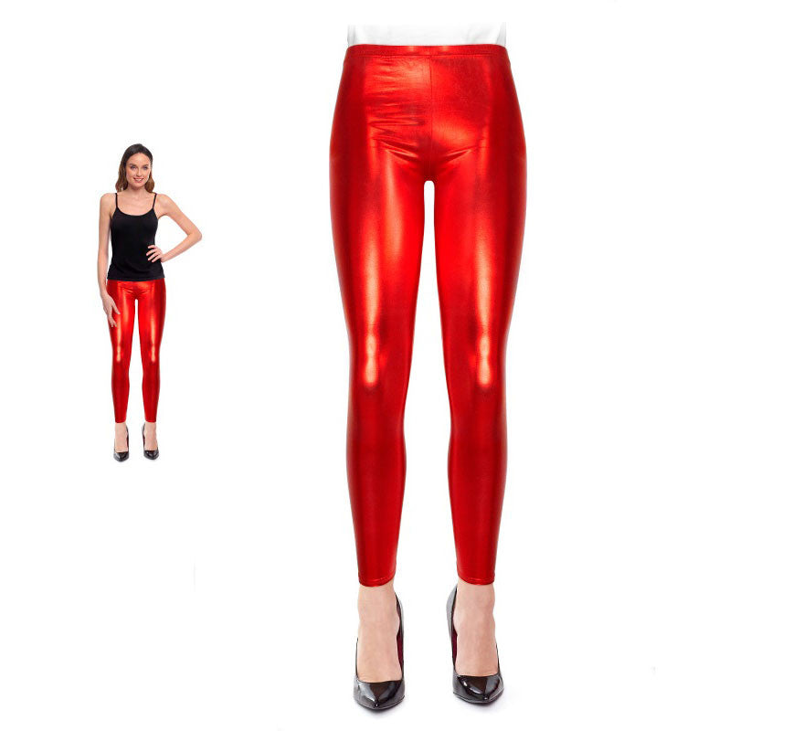 Translation missing: es.Leggins Metalizado rojo para mujer