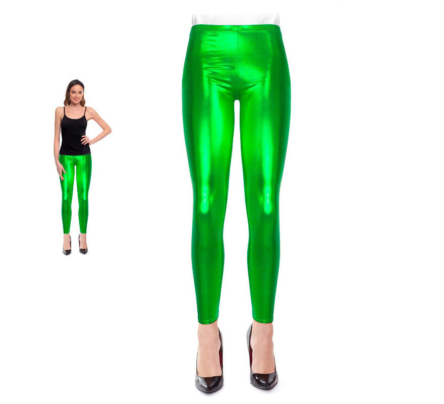 Translation missing: es.Leggins Metalizado verde para mujer