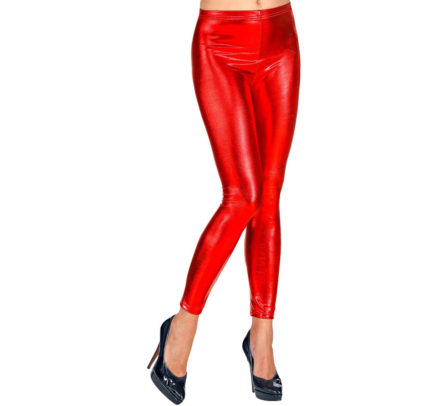 Leggins rojos Metalizados para mujer