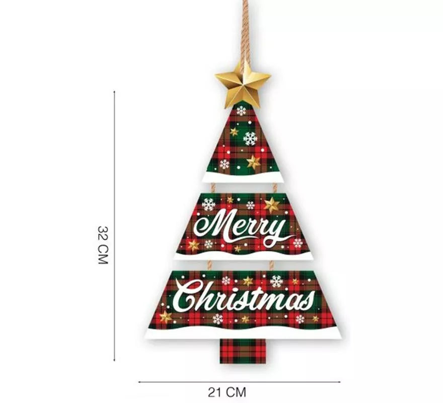 Translation missing: it.Letrero Árbol Merry Christmas de 32x21 cm