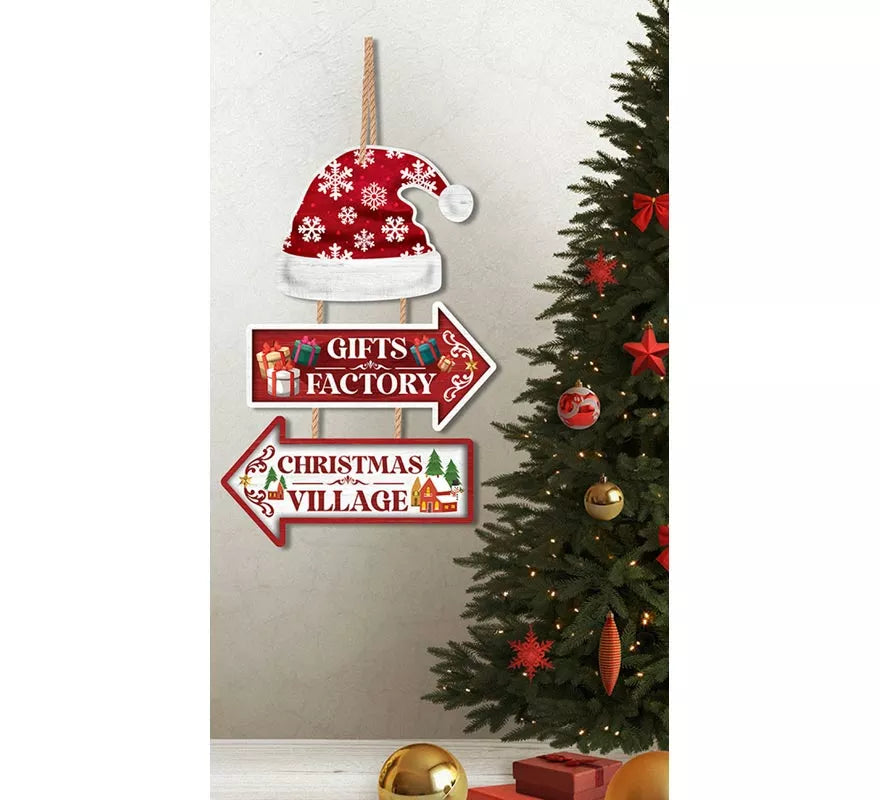 Translation missing: it.Letrero Gifts Factory y Christmas Village de 36x24 cm