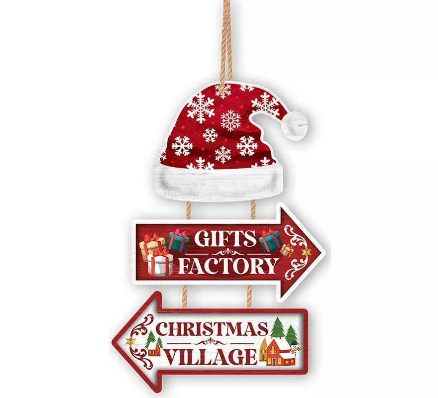 Translation missing: it.Letrero Gifts Factory y Christmas Village de 36x24 cm