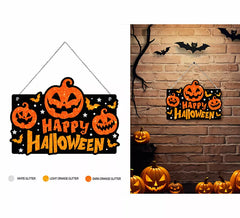 Cartello Happy Halloween Zucca 37x27 cm