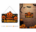 Letrero Happy Halloween Calabazas de 37x27 cm