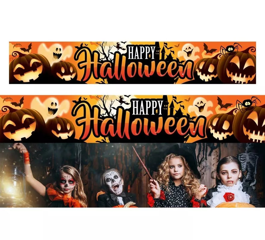 Translation missing: it.Letrero Happy Halloween de tela de 290x50 cm