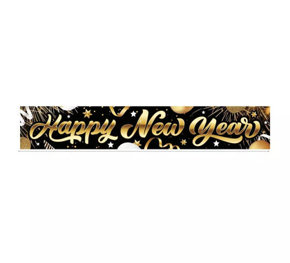 Letrero Happy New Year de tela de 290x50 cm