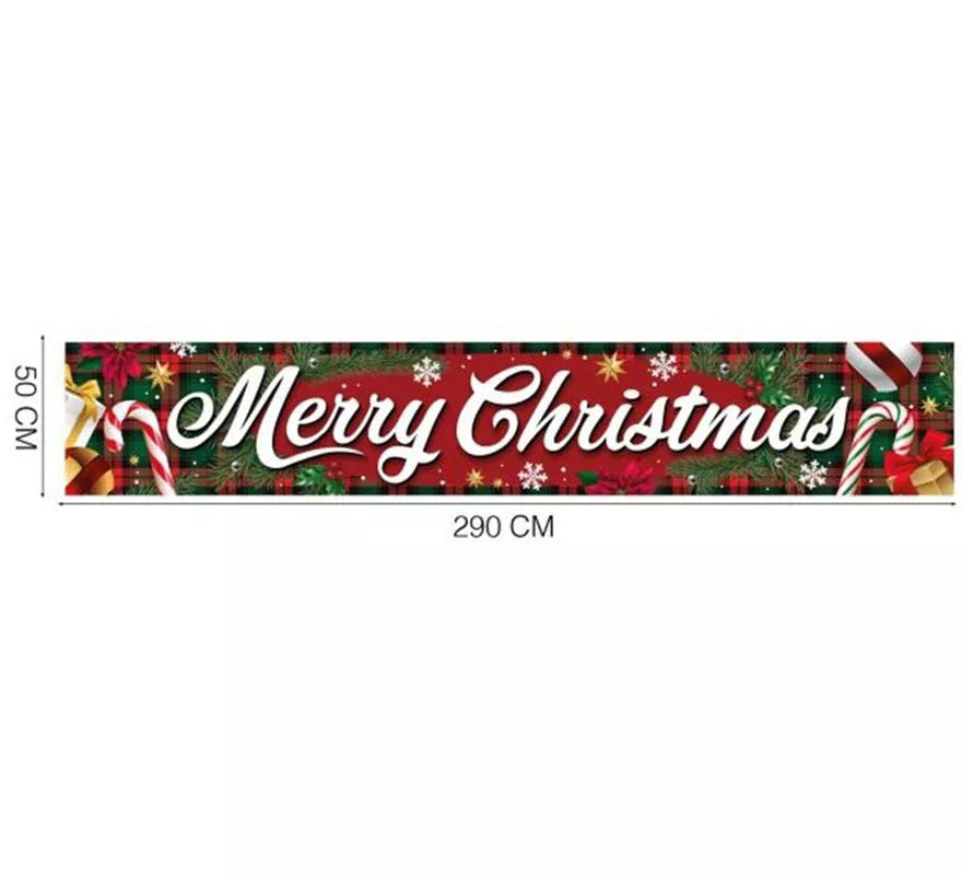 Translation missing: es.Letrero Merry Christmas de tela de 290x50 cm