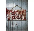 "Letrero ""Torture Room"" de madera de 35x20 cm "