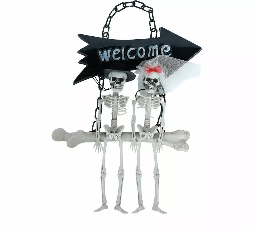 Translation missing: it.Letrero Welcome Esqueletos de 30x25 cm