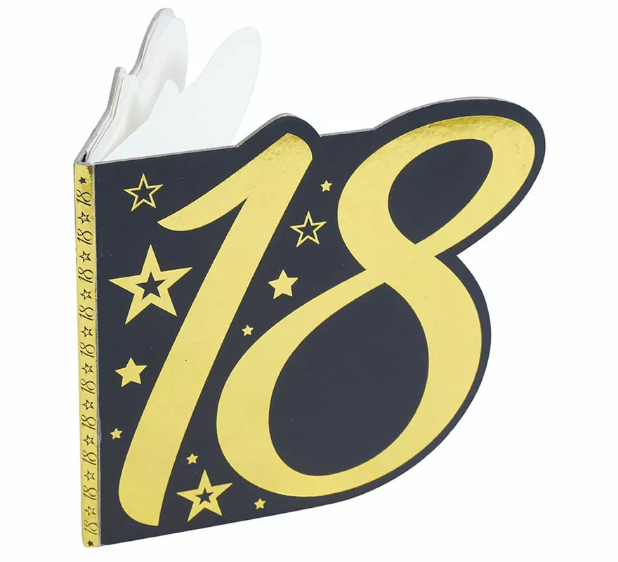 Translation missing: it.Libro Dorado y Negro 18 Años Cumpleaños y Aniversarios de 26 Páginas