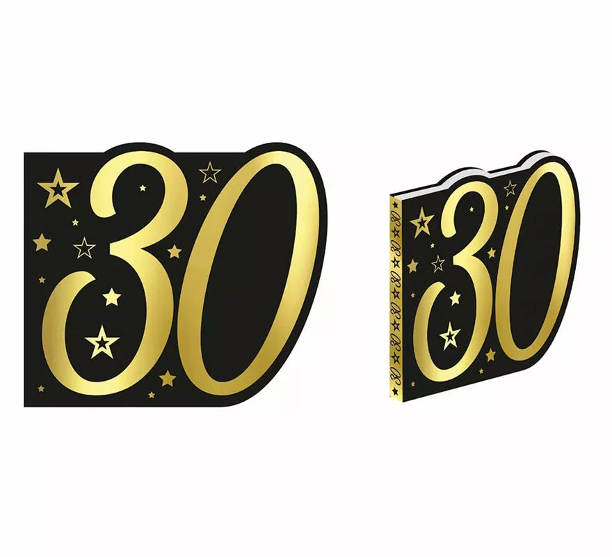 Translation missing: es.Libro Dorado y Negro 30 Años Cumpleaños y Aniversarios de 26 Páginas