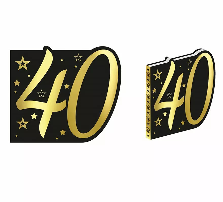 Translation missing: es.Libro Dorado y Negro 40 Años Cumpleaños y Aniversarios de 26 Páginas