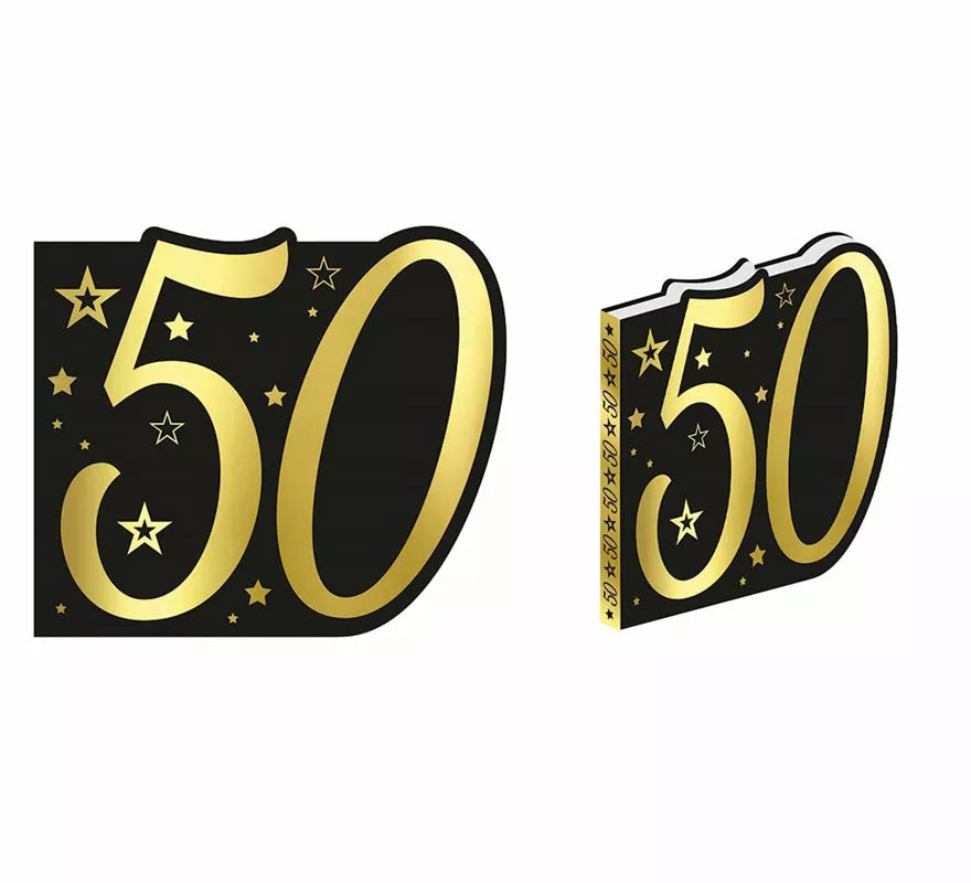 Translation missing: es.Libro Dorado y Negro 50 Años Cumpleaños y Aniversarios de 26 Páginas