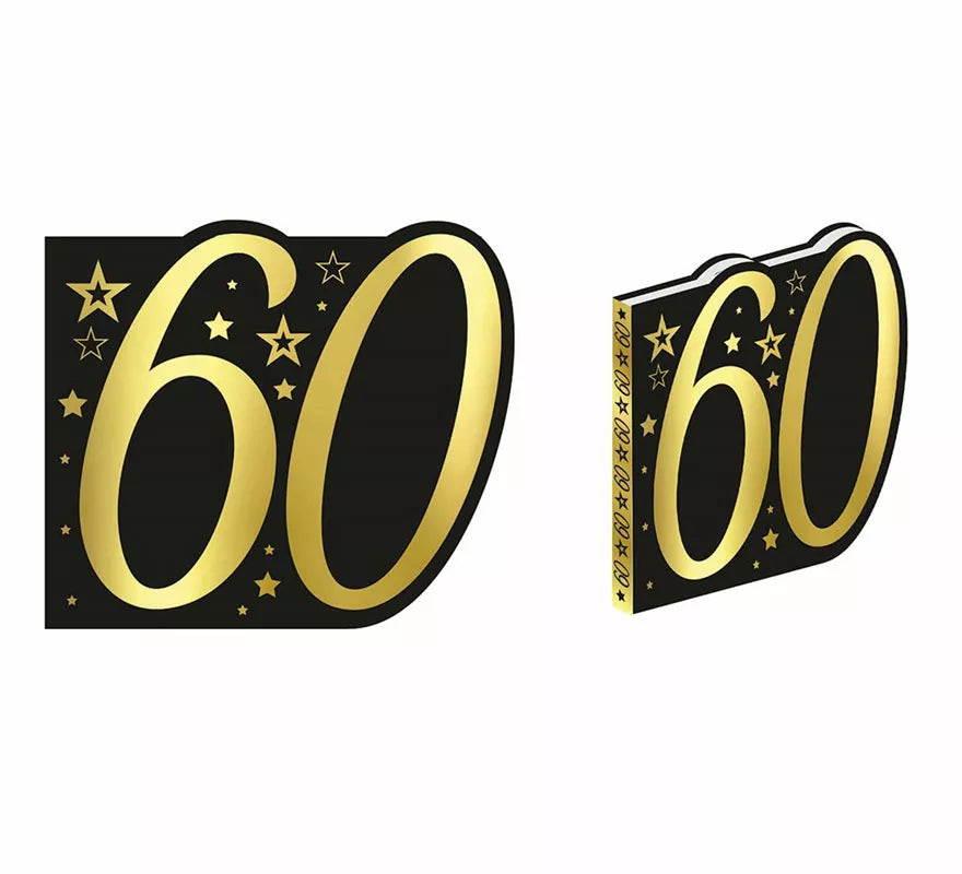 Translation missing: es.Libro Dorado y Negro 60 Años Cumpleaños y Aniversarios de 26 Páginas