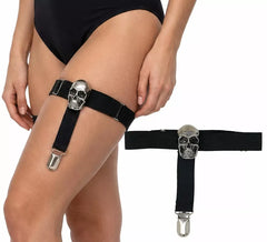Reggicalze elastico con teschio