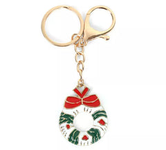 Llavero de Corona de Navidad de 3,5x4 cm