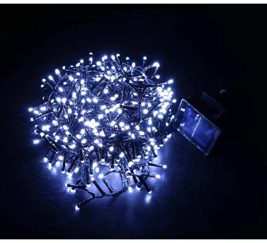Translation missing: it.Luces de 144 Led blanco extensión múltiple solar