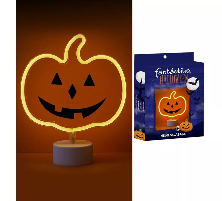 Translation missing: es.Luz neón de Calabaza con Soporte de 23x9x27 cm
