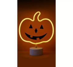 Luz neón de Calabaza con Soporte de 23x9x27 cm