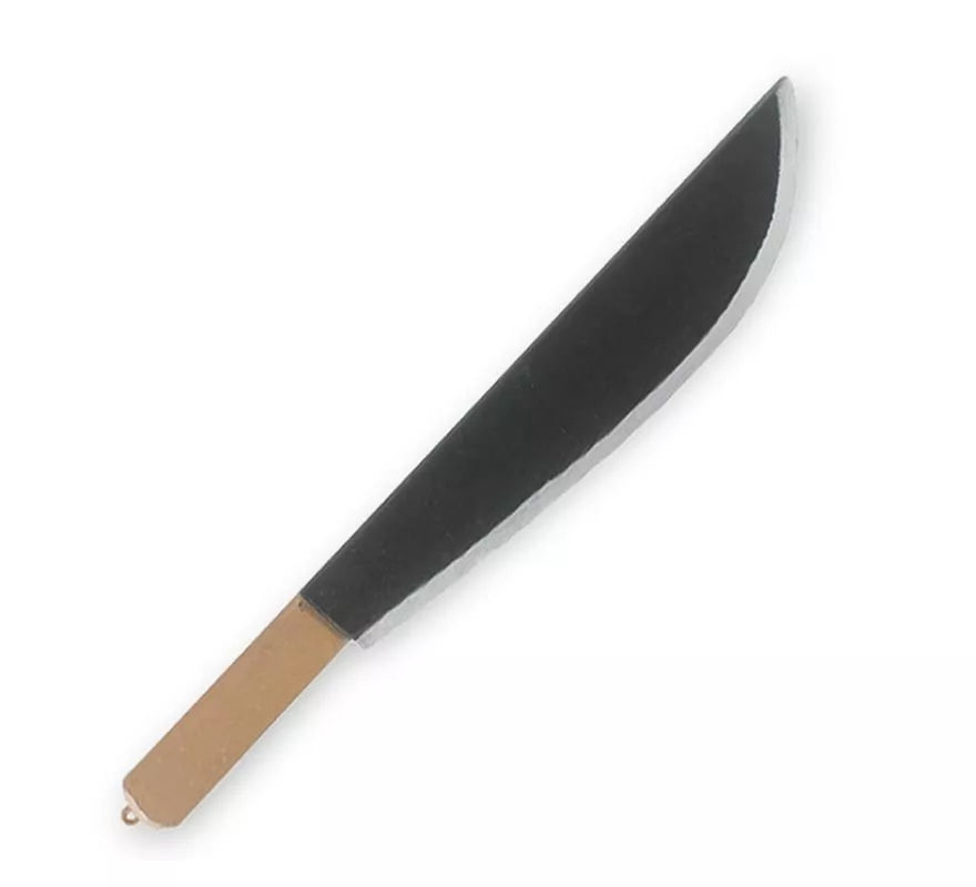 Translation missing: it.Machete de plástico de juguete con mango marrón de 8x54,5 cm