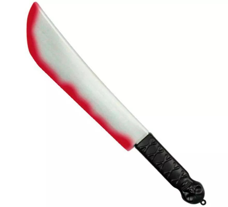 Translation missing: es.Machete o Cuchillo de juguete con Sangre de 33 cm