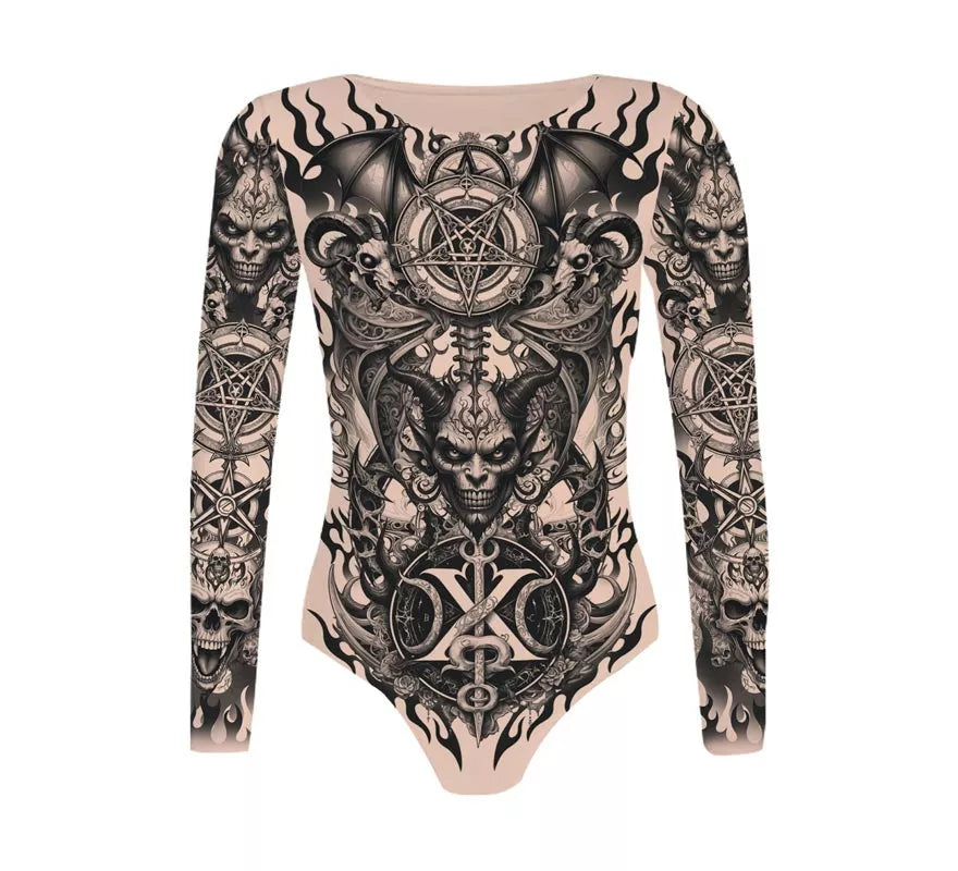 Body de la Muerte Efecto Tatuajes para mujer