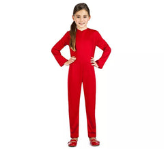 Maillot o tuta in maglia rossa per bambini