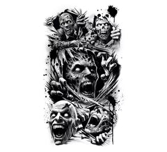 Manica con tatuaggio zombie