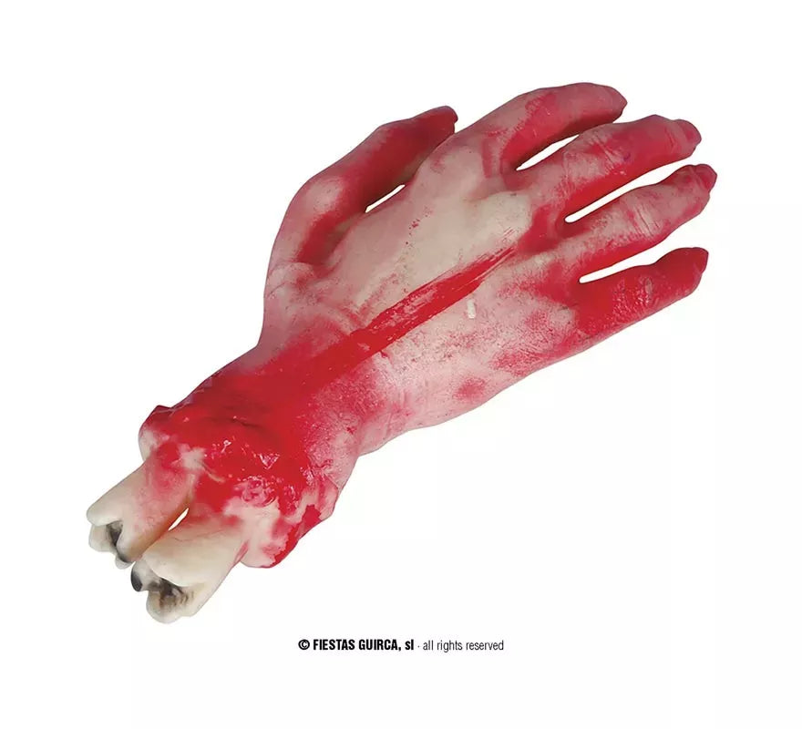 Translation missing: es.Mano con sangre látex de 25 cm